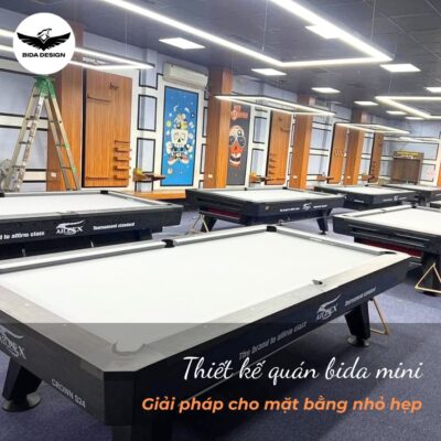Thiết kế quán bida mini - Giải pháp cho mặt bằng nhỏ hẹp