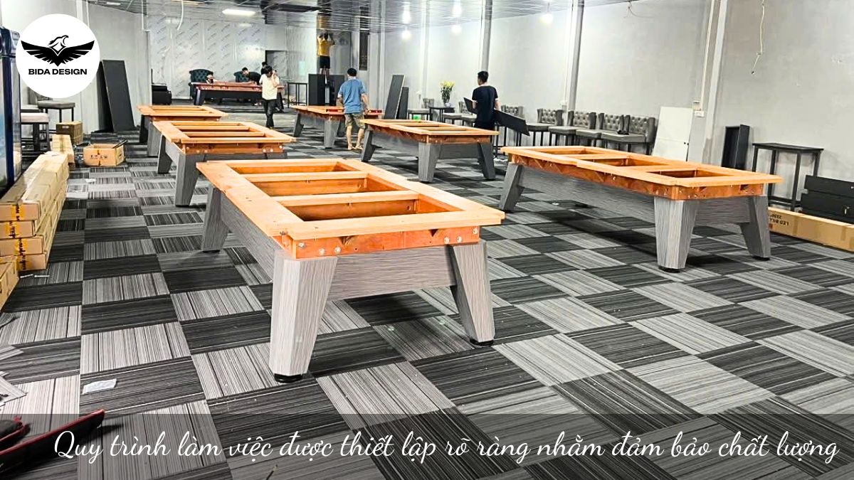 Quy trình làm việc được thiết lập rõ ràng nhằm đảm bảo chất lượng