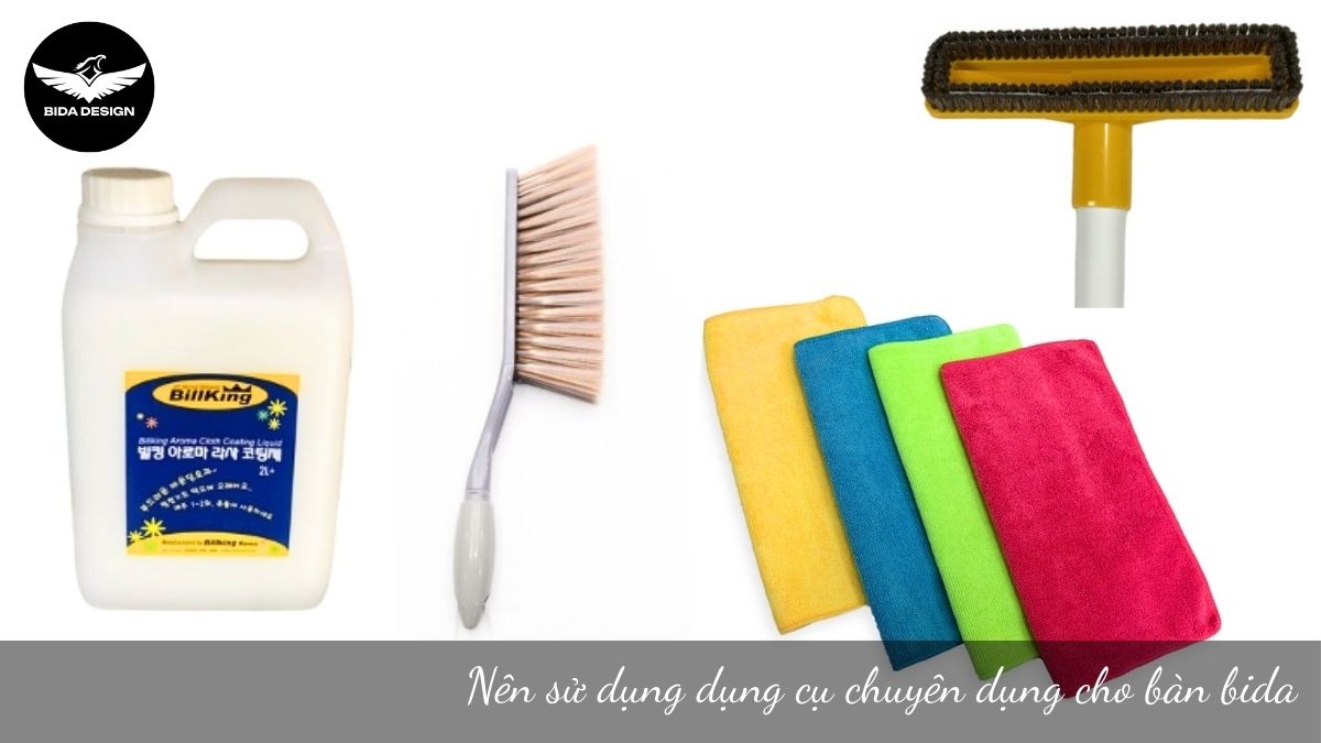 Nên sử dụng dụng cụ chuyên dụng cho bàn bida