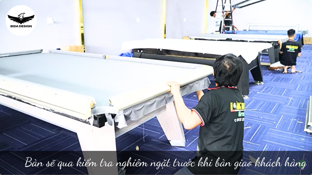 Bàn sẽ qua kiểm tra nghiêm ngặt trước khi bàn giao khách hàng