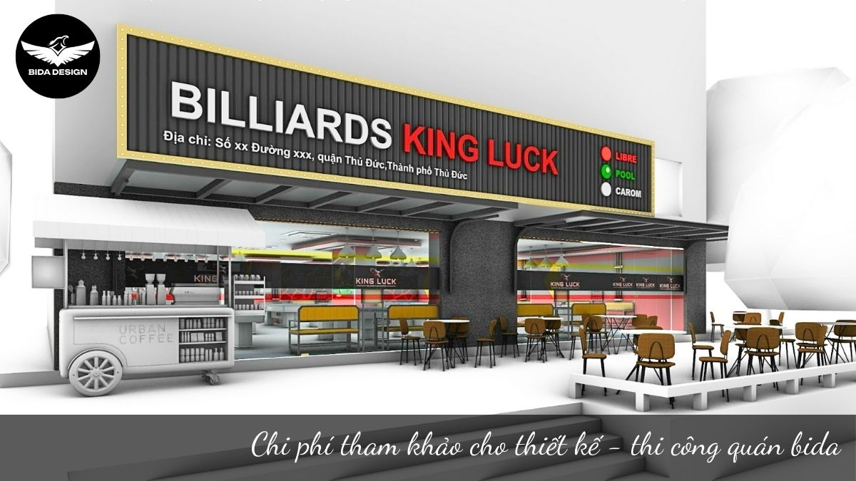 Chi phí tham khảo cho thiết kế - thi công quán bida