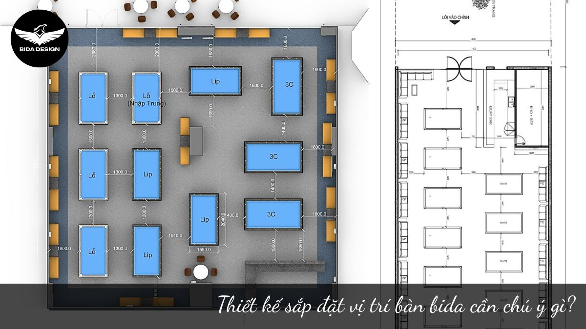 Thiết kế sắp đặt vị trí bàn bida cần chú ý gì?