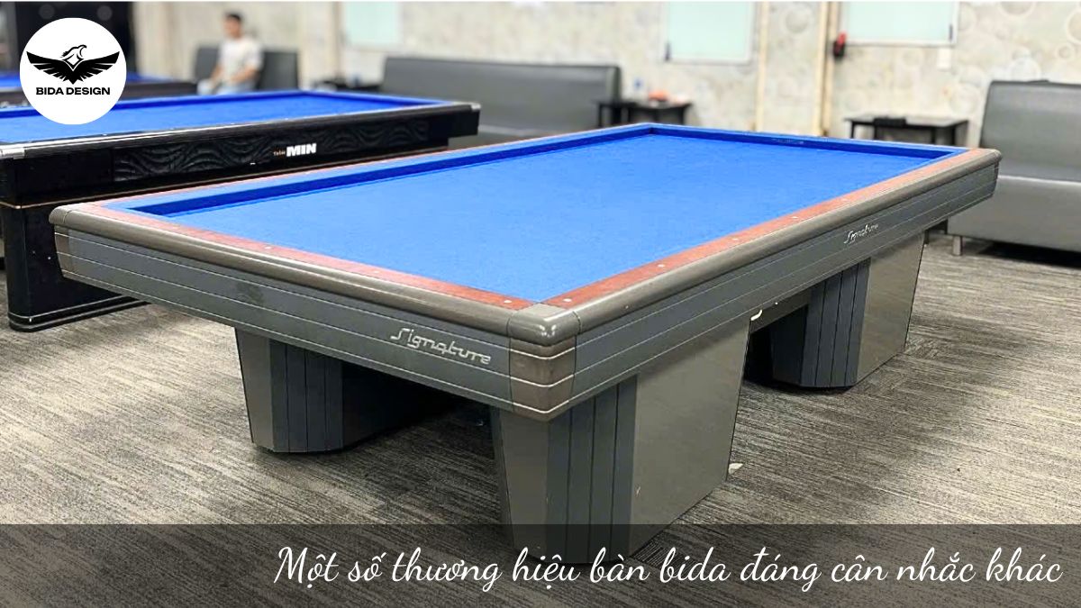 Một số thương hiệu bàn bida đáng cân nhắc khác