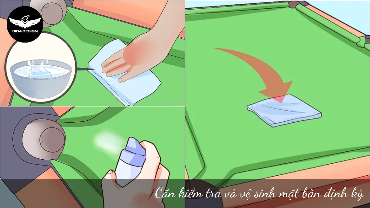 Cần kiểm tra và vệ sinh mặt bàn định kỳ