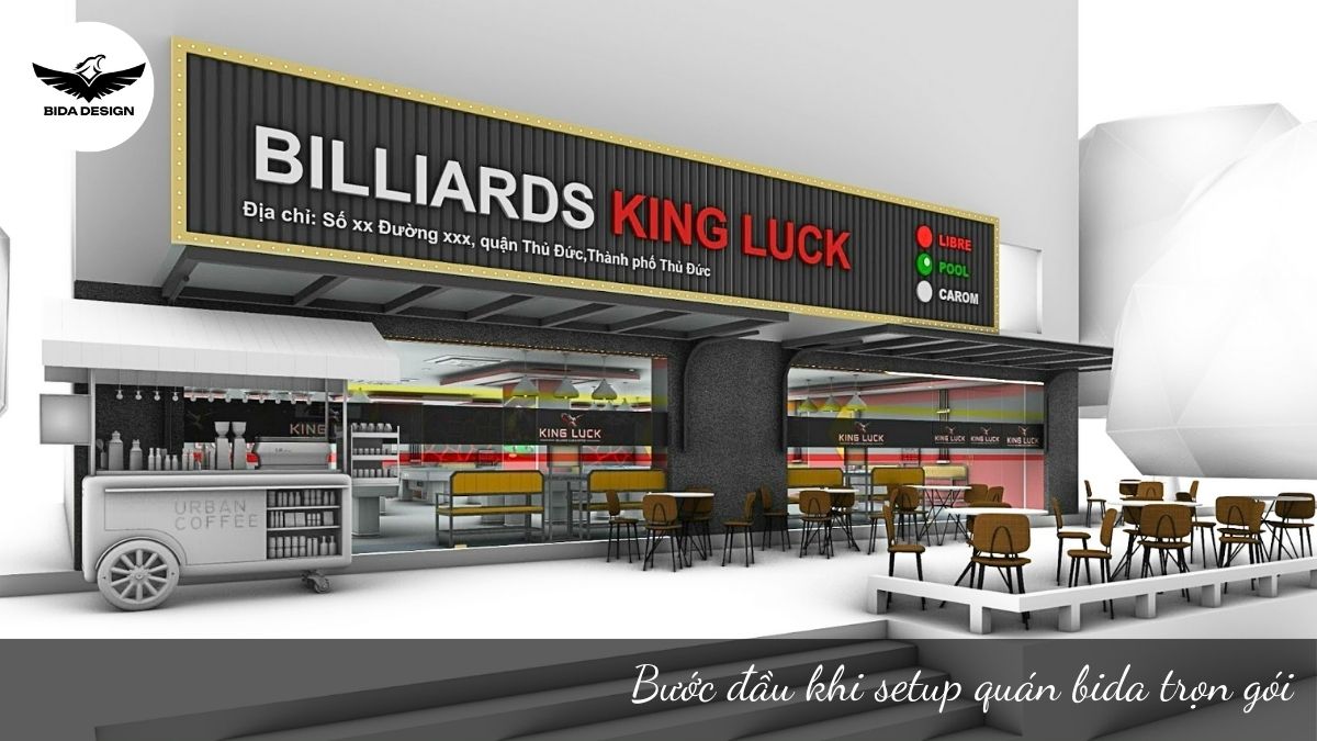 Bước đầu khi setup quán bida trọn gói